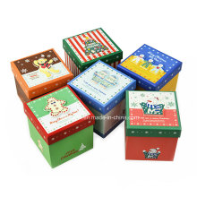Cajas clásicas de regalo de papel de impresión de Navidad / cajas de papel de embalaje de Apple